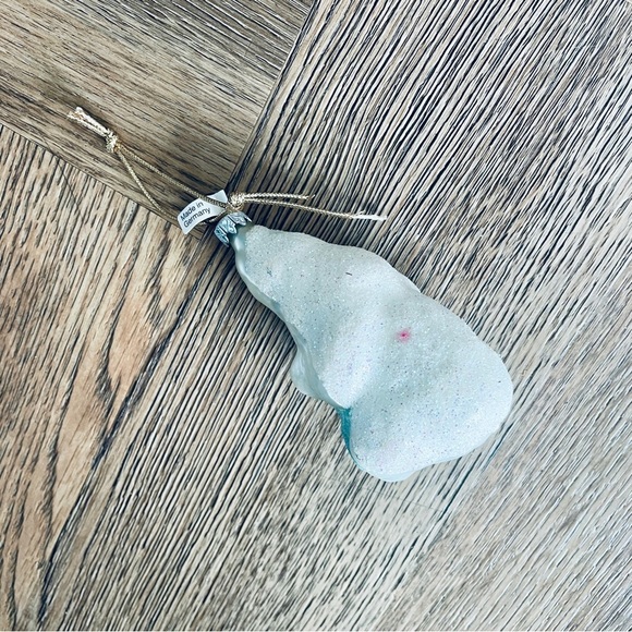 Polar Bear With Fish Blown Glass Christmas Ornament Made In Germany - Picture 5 of 6